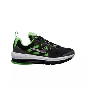 NIKE AIR MAX BOYS COLOR BLACK AND GREEN SIZE 5.5